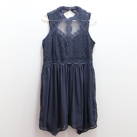 Dark Gray Lace Dresses